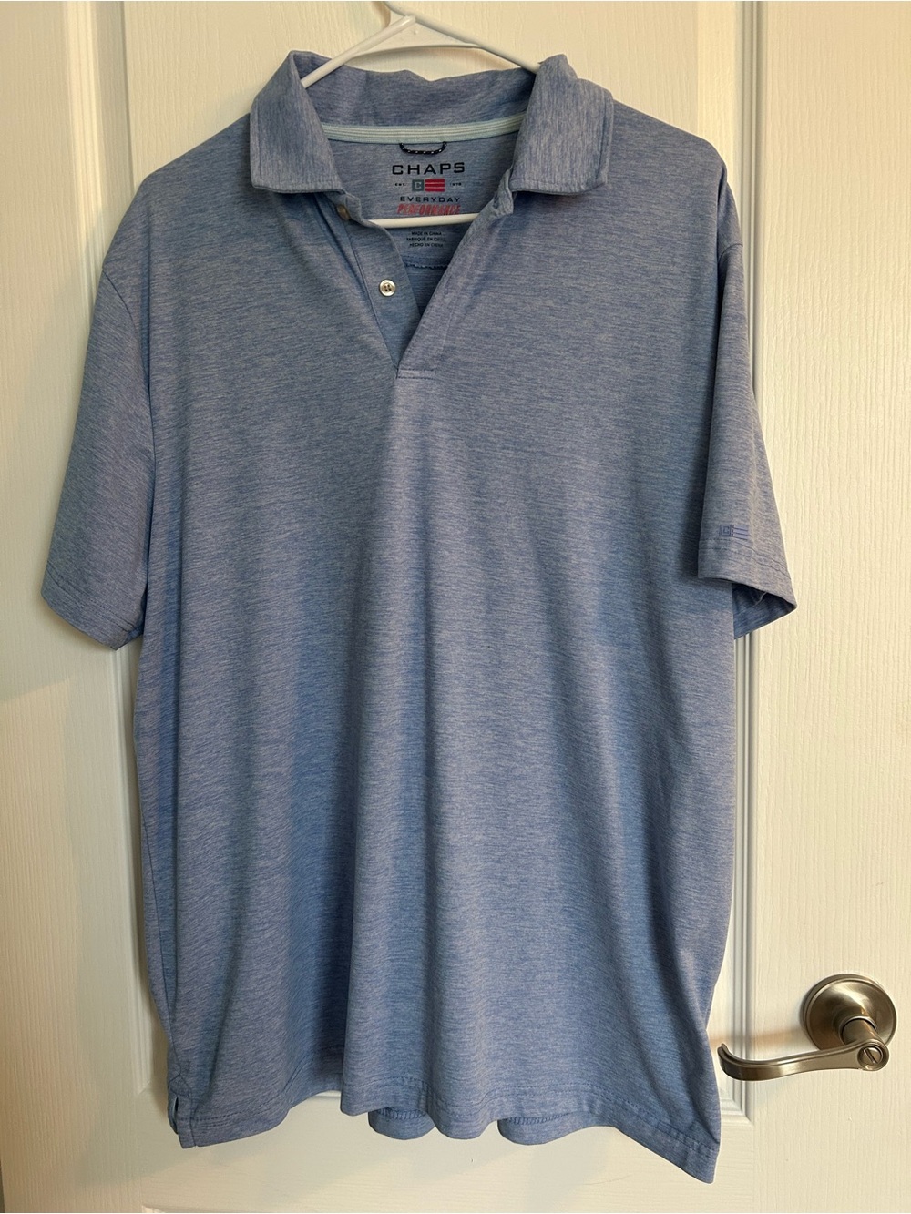 Chaps Performance Polo Shirt Blue Men’s Large